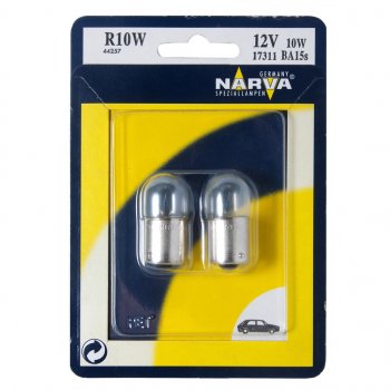121 р. Лампа 12V R10W BA15s блистер (2шт.) NARVA NARVA 173114000  с доставкой в г. Керчь. Увеличить фотографию 1
