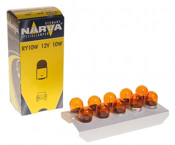 131 р. Лампа 12V RY10W BAU15s желтая Yellow NARVA NARVA 173173000  с доставкой в г. Керчь. Увеличить фотографию 1