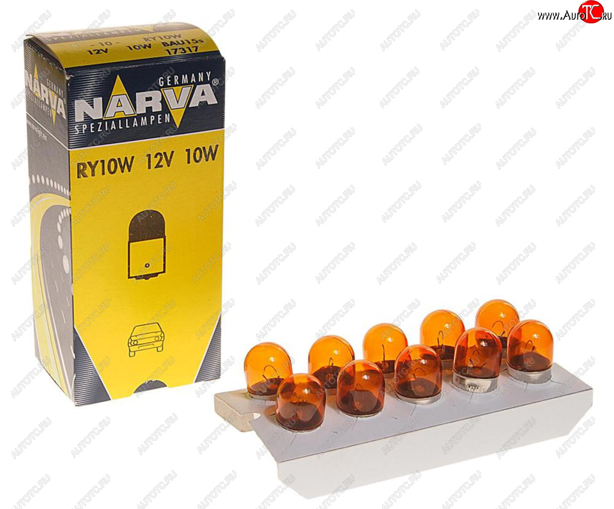131 р. Лампа 12V RY10W BAU15s желтая Yellow NARVA NARVA 173173000  с доставкой в г. Керчь