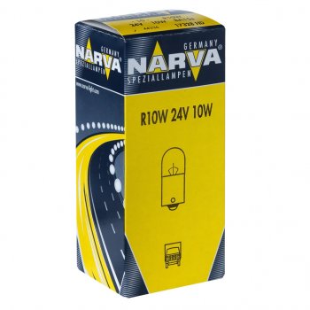 54 р. Лампа 24V R10W BA15s Heavy Duty NARVA NARVA 173283000  с доставкой в г. Керчь. Увеличить фотографию 1