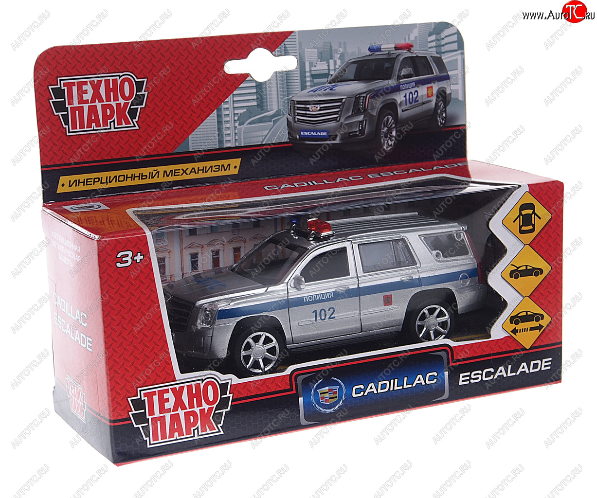 819 р. Модель автомобиля CADILLAC Escalade металлическая ТЕХНОПАРК ТЕХНОПАРК 176009176023176030 ТЕХНОПАРК 176009176023176030  с доставкой в г. Керчь