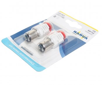 1 179 р. Лампа светодиодная 12V P215W 0.8W1.75W BAY15d блистер (2шт.) Red Range Performance LED NARVA NARVA 180964000  с доставкой в г. Керчь. Увеличить фотографию 2