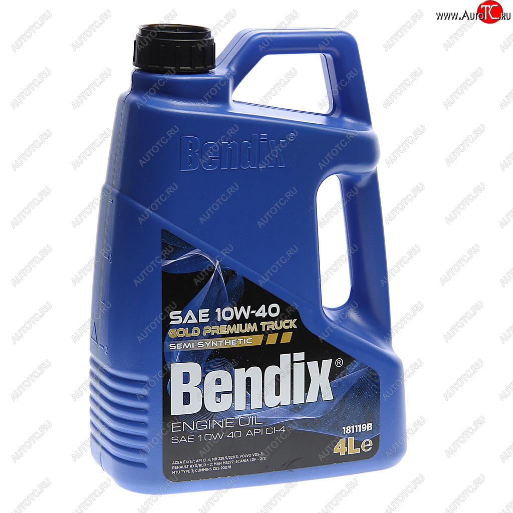 2 479 р. Масло дизельное GOLD PREMIUM TRUCK CI-4 10W40 п/синт.4л BENDIX BENDIX 181119b BENDIX 181119b  с доставкой в г. Керчь