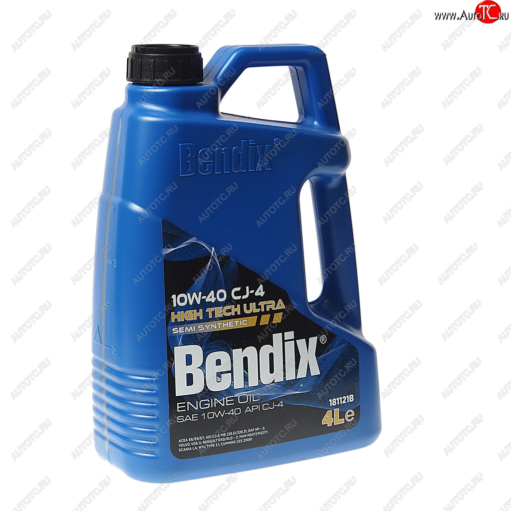 2 599 р. Масло дизельное HIGH TECH ULTRA CJ-4 10W40 псинт.4л BENDIX BENDIX 181121b  с доставкой в г. Керчь