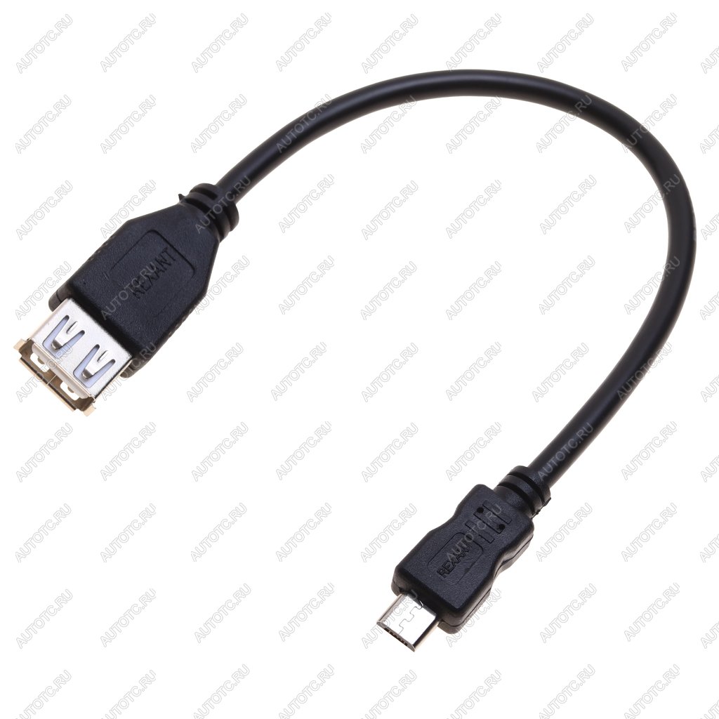 37 р. Кабель micro USB-USB (мама) 0.2м черный REXANT REXANT 18-1161-2  с доставкой в г. Керчь