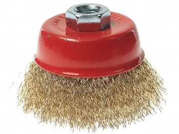 261 р. Кордщетка для УШМ чашка 75мм витая латунь М14 ELITECH ELITECH 1820.073900  с доставкой в г. Керчь. Увеличить фотографию 1