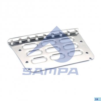 1 169 р. Подножка VOLVO FH,FM правая (металлическая ступень) SAMPA SAMPA 18300037  с доставкой в г. Керчь. Увеличить фотографию 1