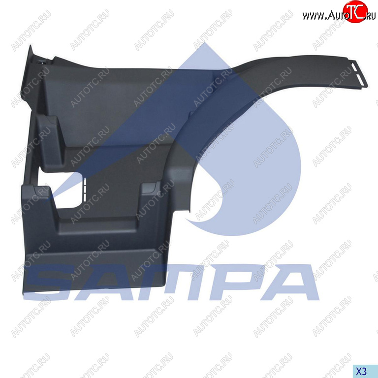 4 649 р. Панель VOLVO FH подножки ступени левой SAMPA SAMPA 18300092  с доставкой в г. Керчь
