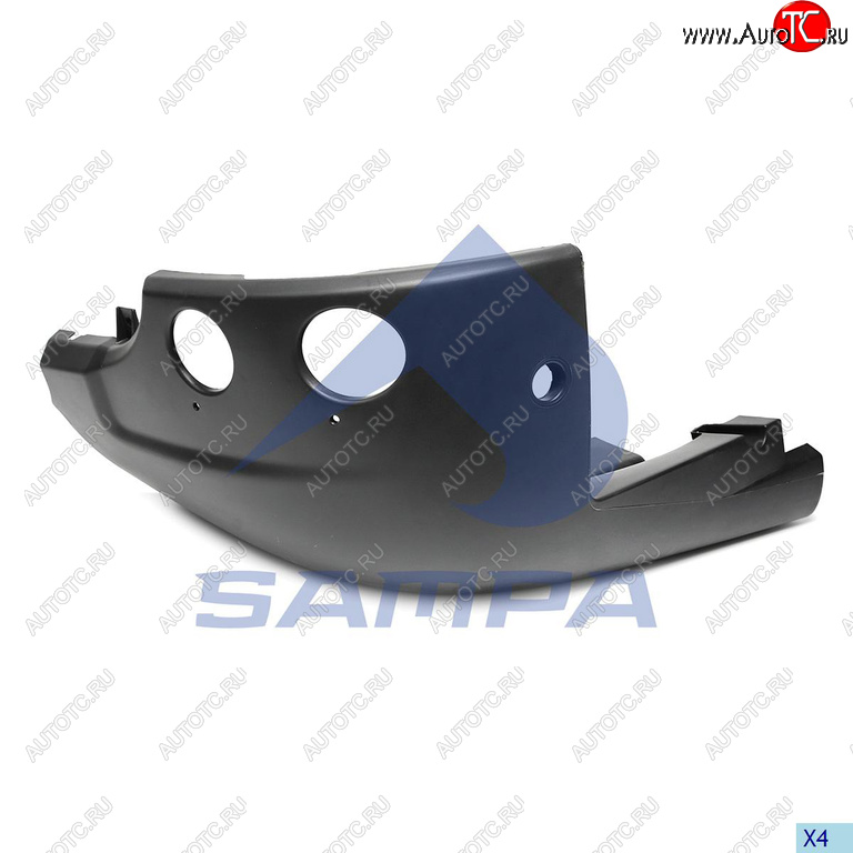 3 899 р. Бампер SCANIA R series CG,CR (10-) передний левая часть (круглые противотуманки) SAMPA SAMPA 18400289  с доставкой в г. Керчь