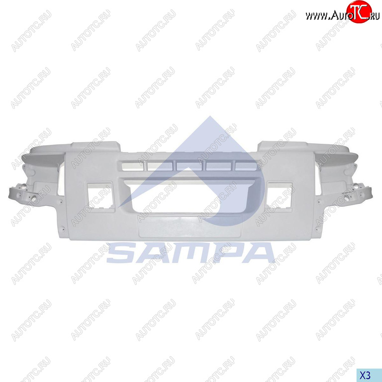 21 999 р. Бампер RENAULT Premium передний (белый пластик) SAMPA SAMPA 18800060  с доставкой в г. Керчь