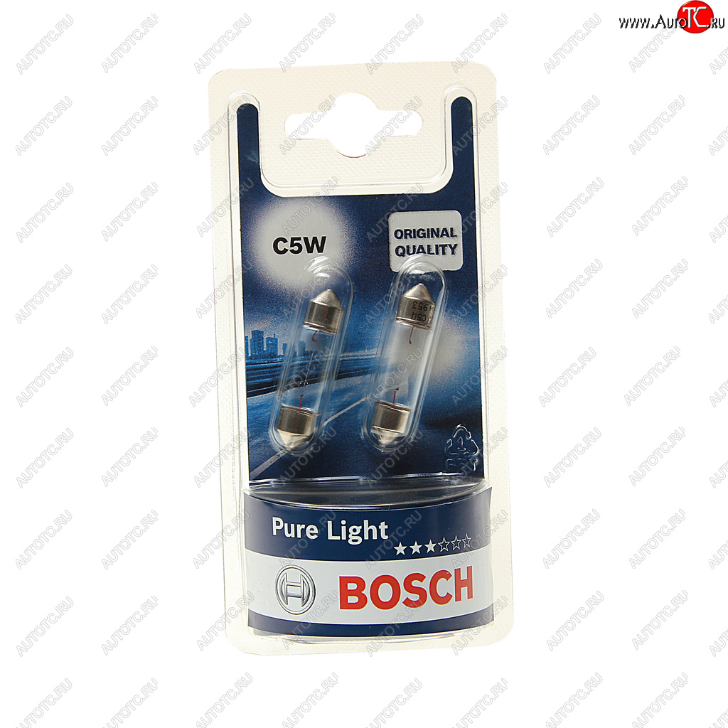 149 р. Лампа 12V C5W SV8.5-8 блистер (2шт.) Pure Light BOSCH BOSCH 1987301004  с доставкой в г. Керчь