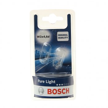 132 р. Лампа 12V W1.2W W2x4.6d блистер (2шт.) Pure Light BOSCH BOSCH 1987301024  с доставкой в г. Керчь. Увеличить фотографию 1