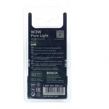 152 р. Лампа 12V W3W W2.1х9.5d блистер (2шт.) Pure Light BOSCH BOSCH 1987301028  с доставкой в г. Керчь. Увеличить фотографию 2