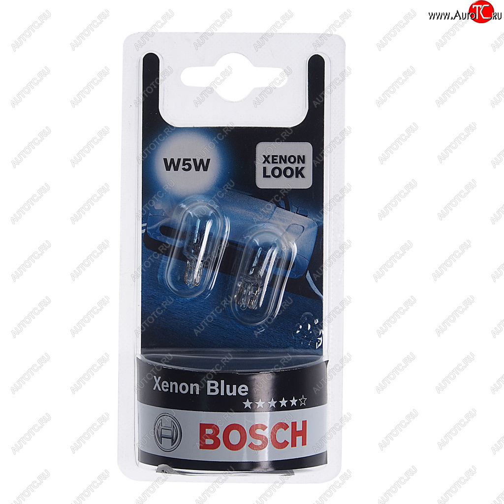 349 р. Лампа 12V W5W T10W W2.1x9.5d блистер (2шт.) Xenon Blue BOSCH BOSCH 1987301033  с доставкой в г. Керчь