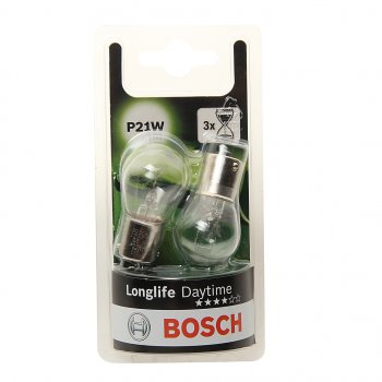 267 р. Лампа 12V P21W BA15s блистер (2шт.) Longlife Daytime BOSCH BOSCH 1987301050  с доставкой в г. Керчь. Увеличить фотографию 1