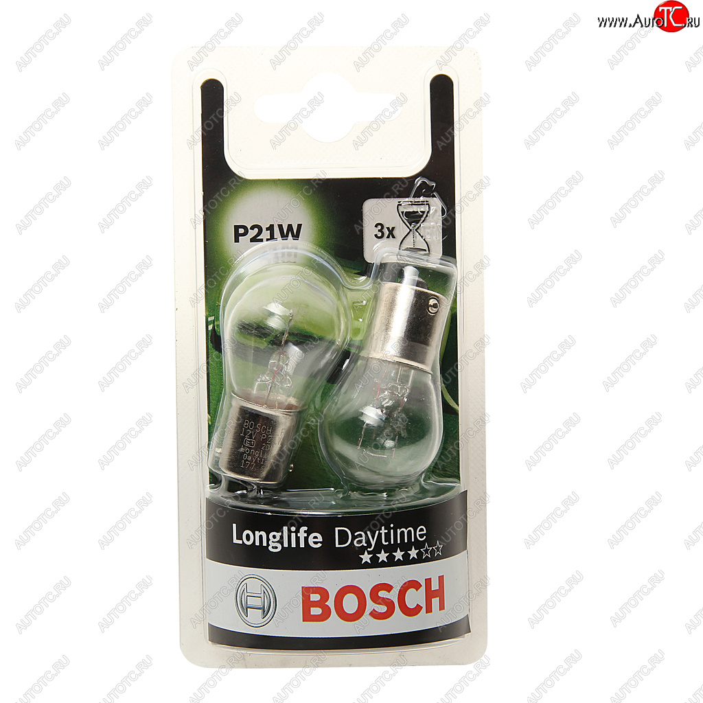 267 р. Лампа 12V P21W BA15s блистер (2шт.) Longlife Daytime BOSCH BOSCH 1987301050  с доставкой в г. Керчь