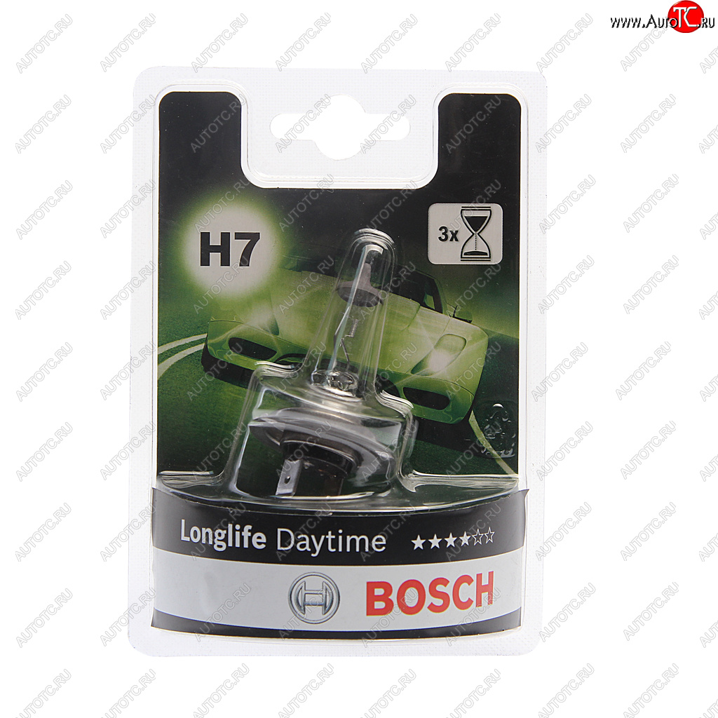 489 р. Лампа 12V H7 55W PX26d +10% блистер (1шт.) Longlife Daytime BOSCH BOSCH 1987301057  с доставкой в г. Керчь