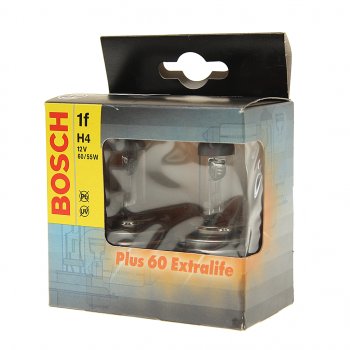 1 879 р. Лампа 12V H4 6055W P43t +60% (2шт.) Pure Light BOSCH BOSCH 1987301070  с доставкой в г. Керчь. Увеличить фотографию 1