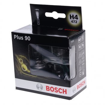 1 939 р. Лампа 12V H4 6055W P43t +90% блистер (2шт.) Plus 90 BOSCH BOSCH 1987301074  с доставкой в г. Керчь. Увеличить фотографию 2
