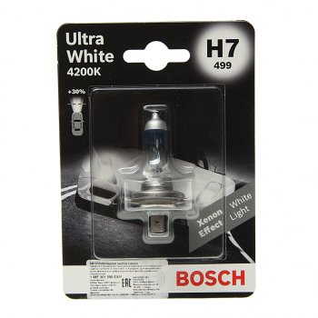559 р. Лампа 12V H7 55W PX26d блистер (1шт.) Ultra White BOSCH BOSCH 1987301090  с доставкой в г. Керчь. Увеличить фотографию 1