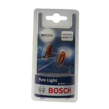 299 р. Лампа 12V WY5W W2.1x9.5d желтая блистер (2шт.) Pure Light BOSCH BOSCH 1987301095  с доставкой в г. Керчь. Увеличить фотографию 1