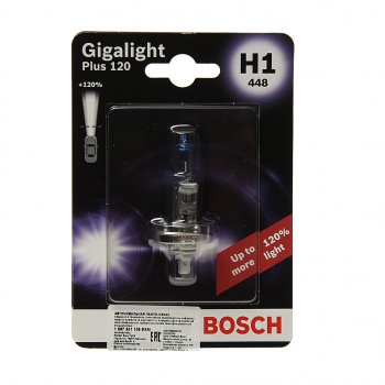 569 р. Лампа 12V H1 55W P14.5s +120% блистер (1шт.) Gigalight Plus 120 BOSCH BOSCH 1987301108  с доставкой в г. Керчь. Увеличить фотографию 1