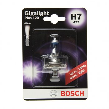 839 р. Лампа 12V H7 55W PX26d +120% блистер (1шт.) Gigalight Plus 120 BOSCH BOSCH 1987301110  с доставкой в г. Керчь. Увеличить фотографию 1