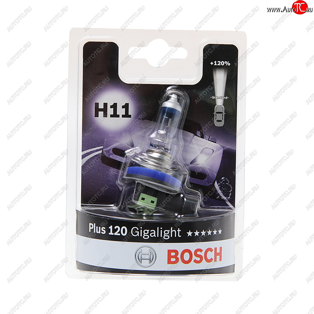 1 159 р. Лампа 12V H11 55W PGJ19-2 +120% блистер (1шт.) Gigalight BOSCH BOSCH 1987301133  с доставкой в г. Керчь