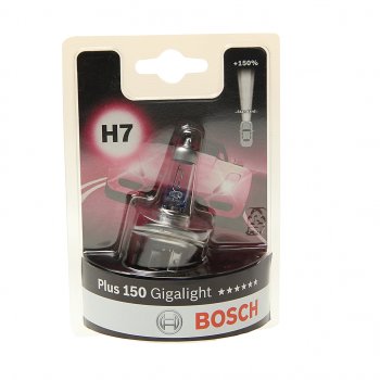 1 099 р. Лампа 12V H7 55W PX26d +150% блистер (1шт.) Gigalight BOSCH BOSCH 1987301137  с доставкой в г. Керчь. Увеличить фотографию 1
