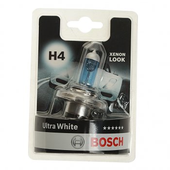 969 р. Лампа 12V H4 6055W P43t блистер (1шт.) Ultra White BOSCH BOSCH 1987301152  с доставкой в г. Керчь. Увеличить фотографию 1