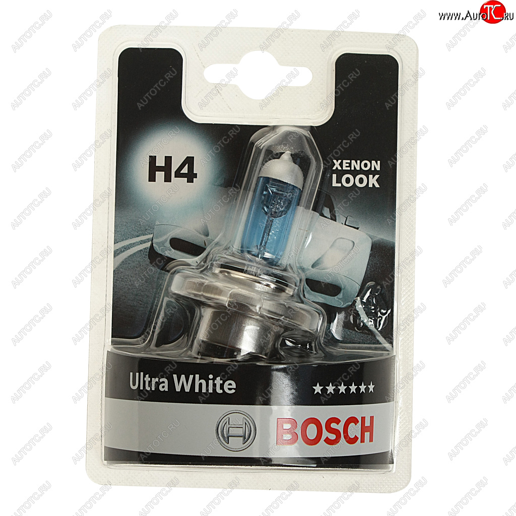 969 р. Лампа 12V H4 6055W P43t блистер (1шт.) Ultra White BOSCH BOSCH 1987301152  с доставкой в г. Керчь