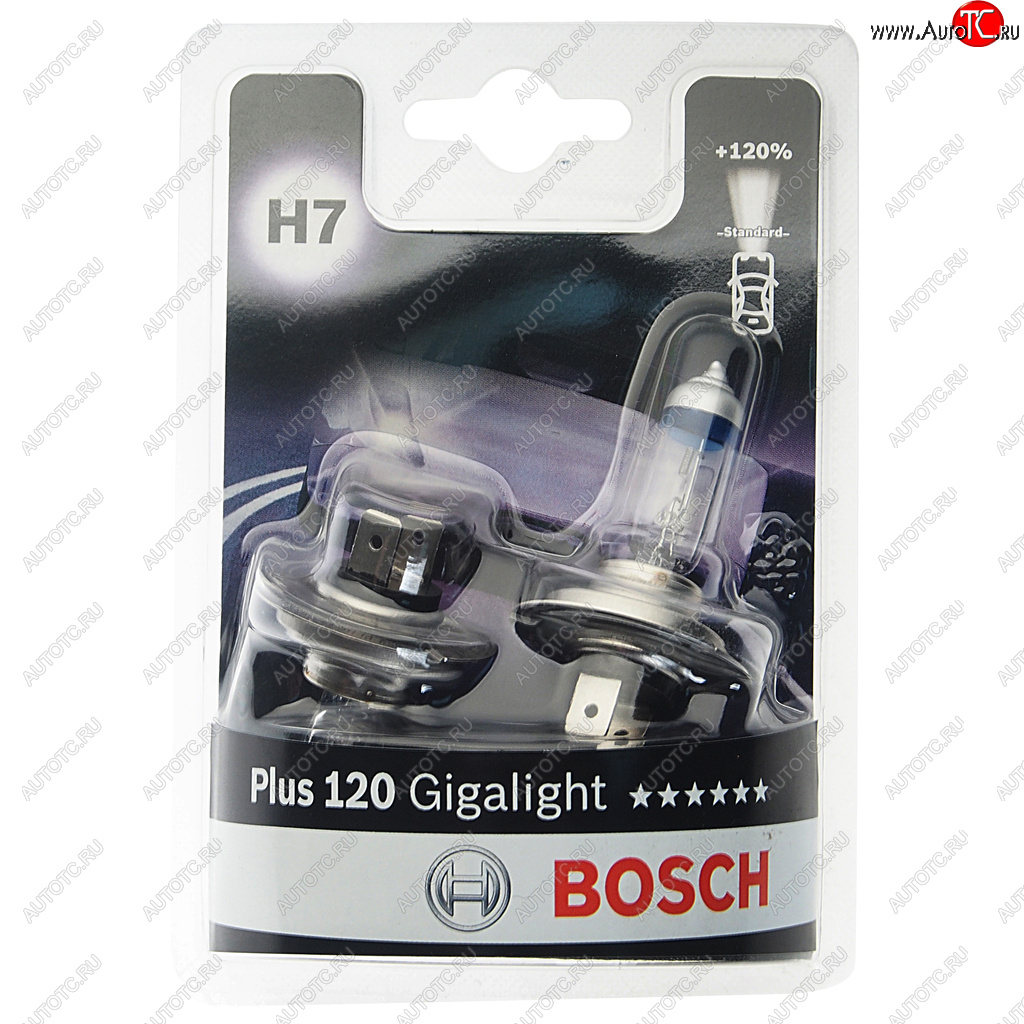 1 379 р. Лампа 12V H7 55W PX26d +120% блистер (2шт.) Gigalight Plus 120 Pure Light BOSCH BOSCH 1987301426  с доставкой в г. Керчь