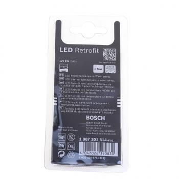 849 р. Лампа светодиодная 12V T4W 1W BA9s блистер (2шт.) RETROFIT WARM BOSCH BOSCH 1987301514  с доставкой в г. Керчь. Увеличить фотографию 2