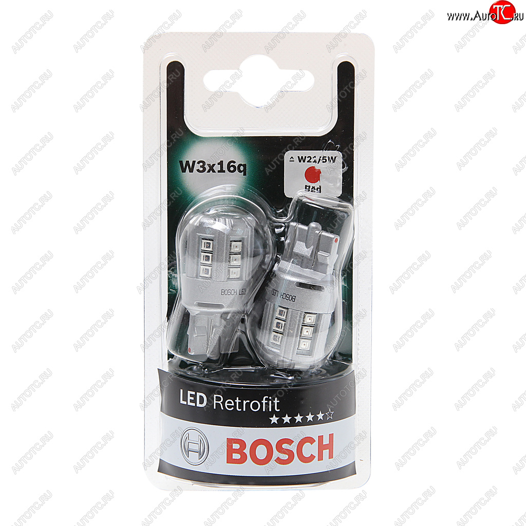 1 689 р. Лампа светодиодная 12V W215W W2.5х16q блистер (2шт.) Retrofit BOSCH BOSCH 1987301525  с доставкой в г. Керчь