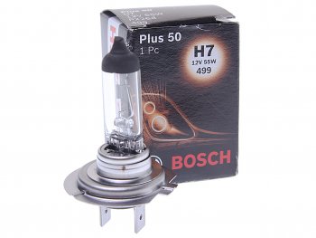 579 р. Лампа 12V H7 55W PX26d +50% Plus 50 BOSCH BOSCH 1987302079  с доставкой в г. Керчь. Увеличить фотографию 1