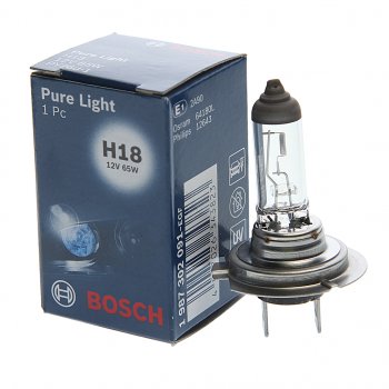 389 р. Лампа 12V H18 65W PY26d-1 Pure Light BOSCH BOSCH 1987302091  с доставкой в г. Керчь. Увеличить фотографию 1
