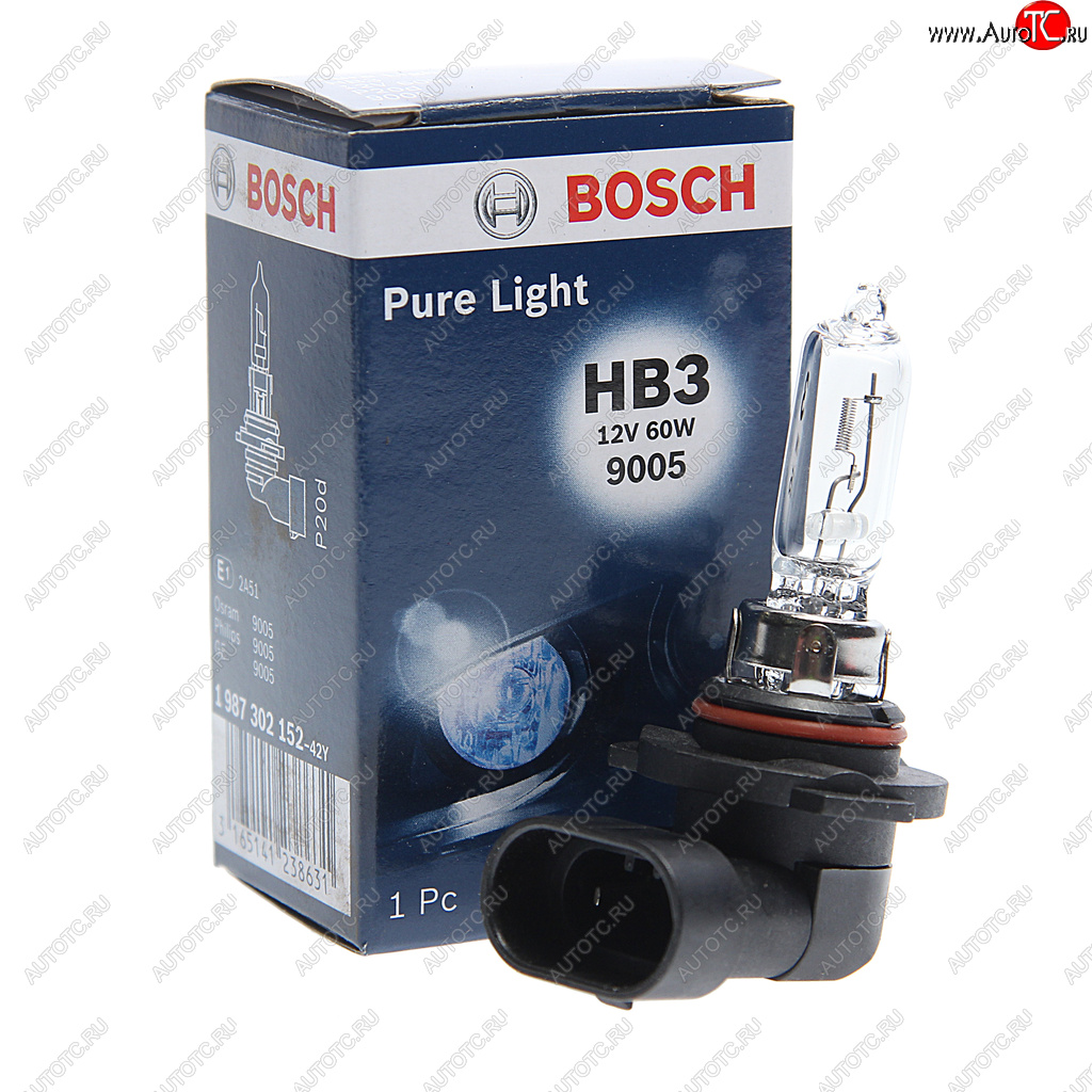 319 р. Лампа 12V HB3 60W P20d Pure Light BOSCH BOSCH 1987302152  с доставкой в г. Керчь