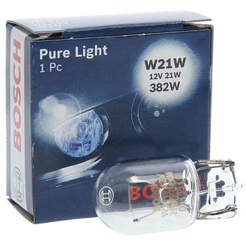 202 р. Лампа 12V W21W W3х16d Pure Light BOSCH BOSCH 1987302251  с доставкой в г. Керчь. Увеличить фотографию 1