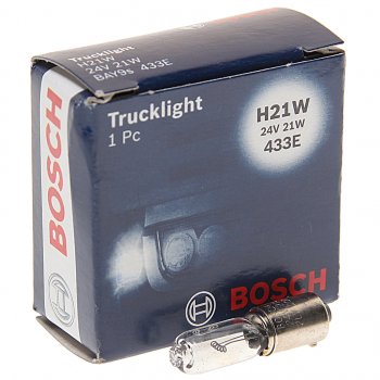 251 р. Лампа 24V H21W BAY9s Trucklight BOSCH BOSCH 1987302533  с доставкой в г. Керчь. Увеличить фотографию 1