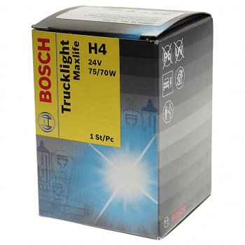 459 р. Лампа 24V H4 7570W P45t Trucklight Maxlife BOSCH BOSCH 1987302742  с доставкой в г. Керчь. Увеличить фотографию 3