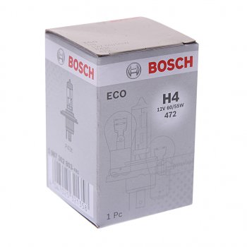 162 р. Лампа 12V H4 6055W P43t Eco BOSCH BOSCH 1987302803  с доставкой в г. Керчь. Увеличить фотографию 3