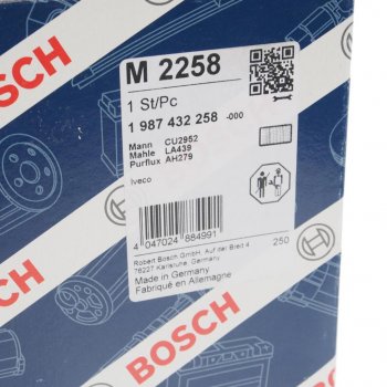 1 039 р. Фильтр воздушный салона IVECO Daily (06-) BOSCH BOSCH 1987432258 BOSCH 1987432258  с доставкой в г. Керчь. Увеличить фотографию 3
