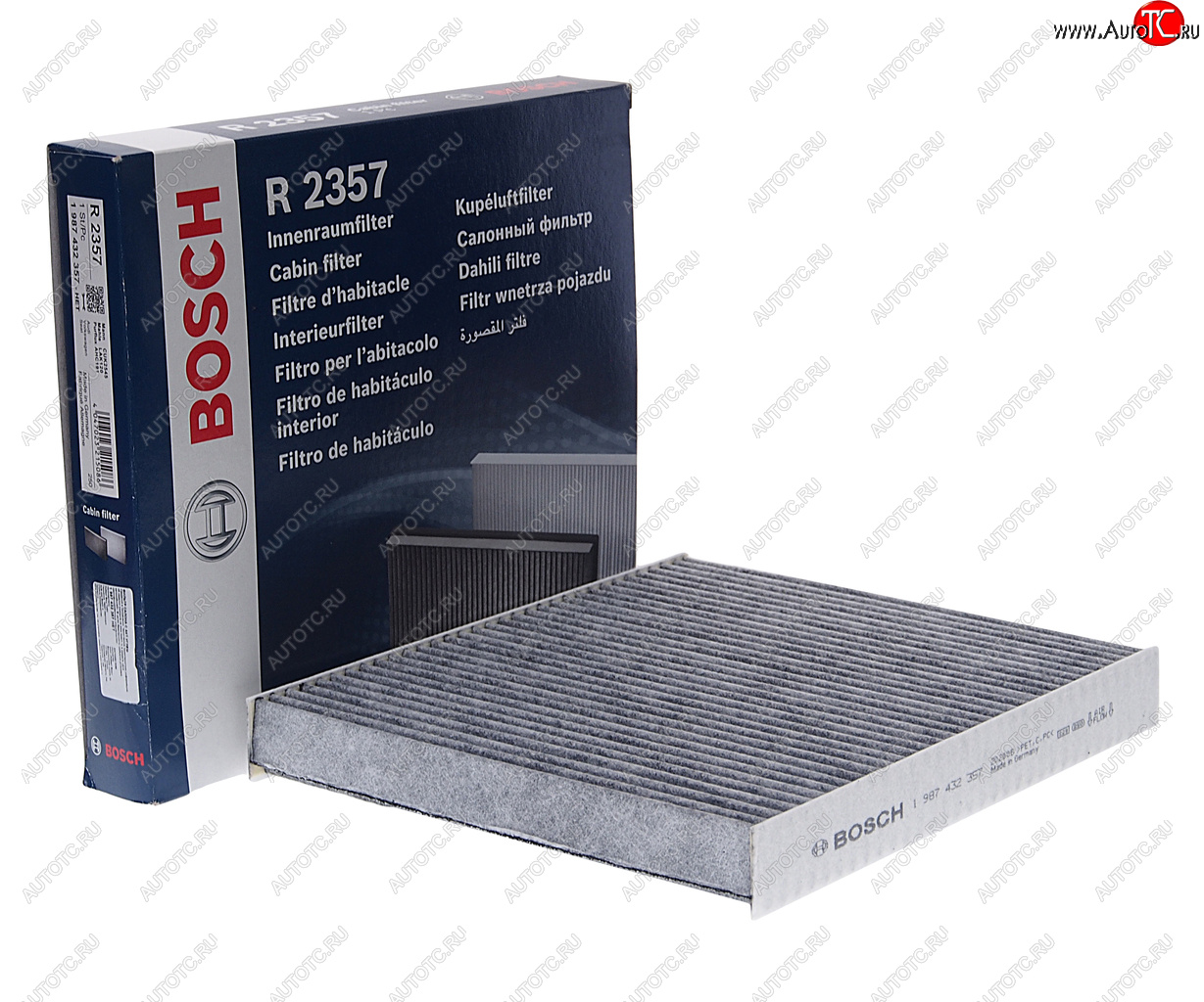 1 169 р. Фильтр воздушный салона VW Polo SKODA Fabia (-10) угольный BOSCH BOSCH 1987432357  с доставкой в г. Керчь