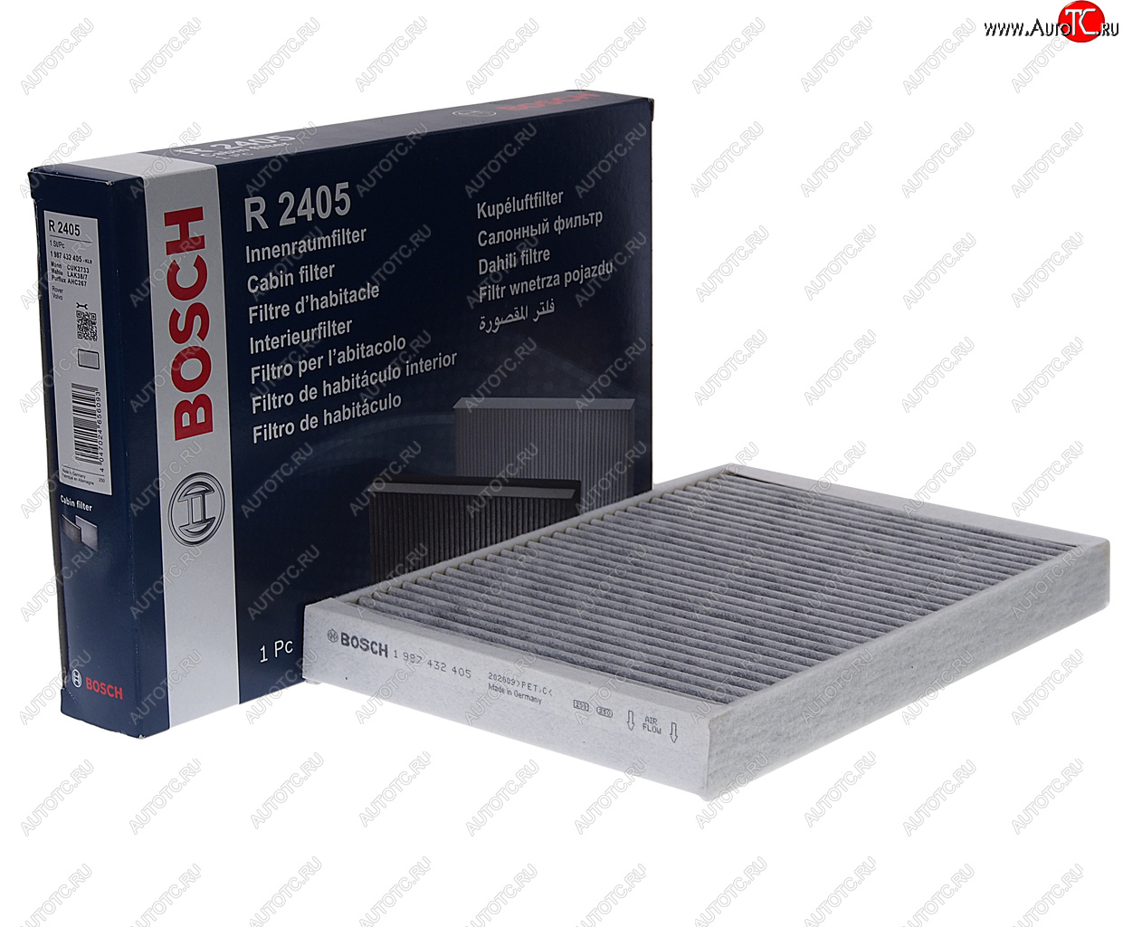 1 789 р. Фильтр воздушный салона VOLVO S60 (10-),S80 (06-),XC60 LAND ROVER Freelander 2 угольный BOSCH BOSCH 1987432405 BOSCH 1987432405  с доставкой в г. Керчь