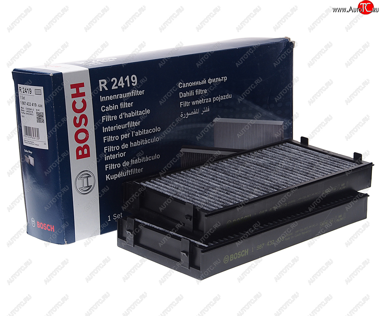 5 699 р. Фильтр воздушный салона BMW X5 (E70),X6 (E71) угольный (2шт.) BOSCH BOSCH 1987432419 BOSCH 1987432419  с доставкой в г. Керчь