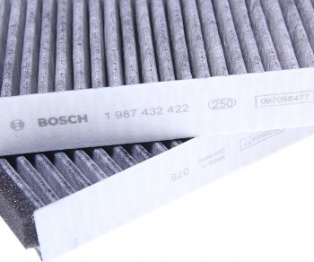 1 669 р. Фильтр воздушный салона AUDI A6 (05-11) угольный (2шт.) BOSCH BOSCH 1987432422 BOSCH 1987432422  с доставкой в г. Керчь. Увеличить фотографию 2