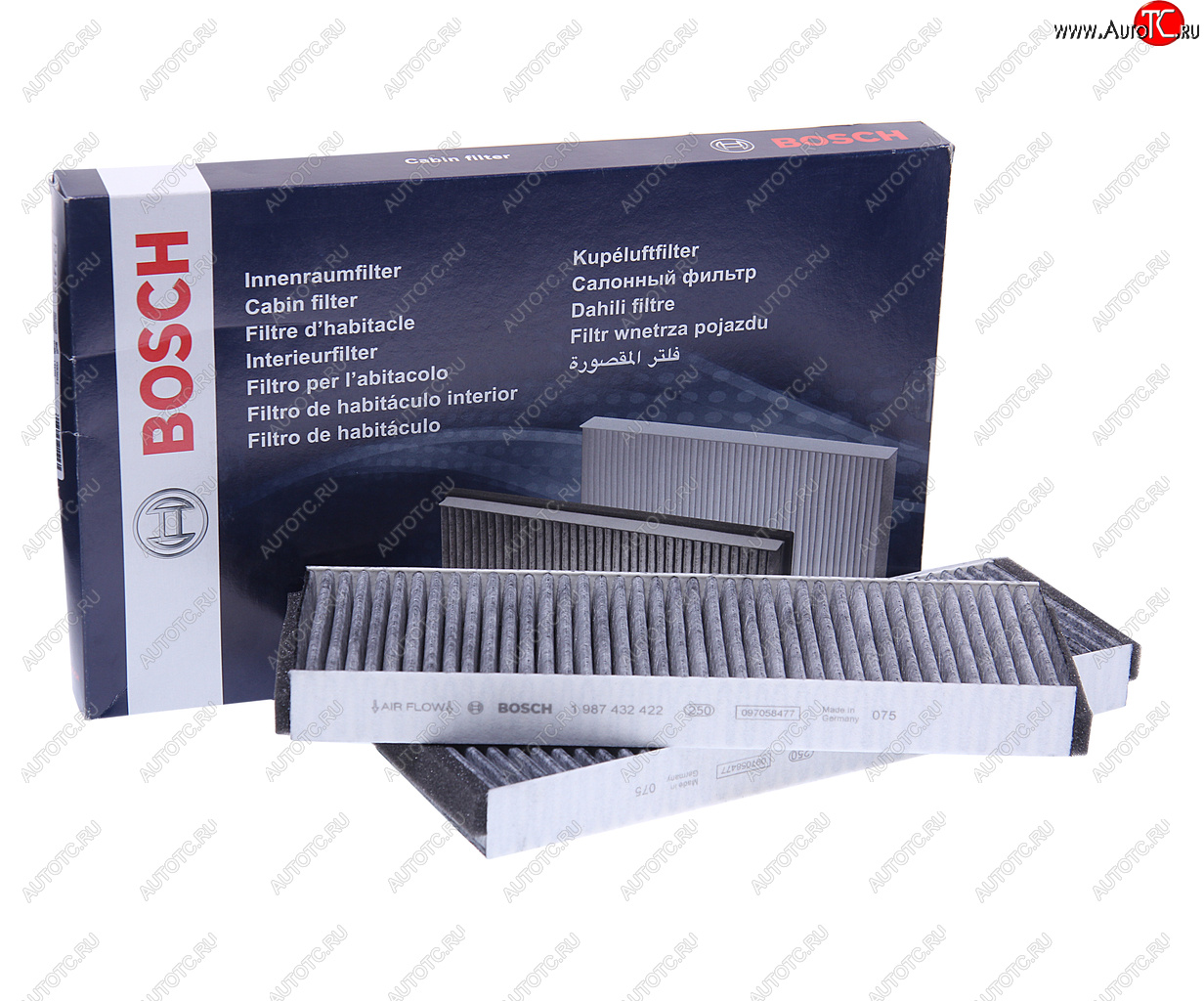1 669 р. Фильтр воздушный салона AUDI A6 (05-11) угольный (2шт.) BOSCH BOSCH 1987432422 BOSCH 1987432422  с доставкой в г. Керчь