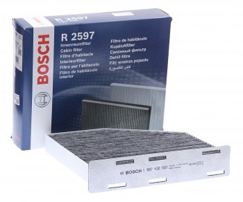 1 149 р. Фильтр воздушный салона VW Golf 5,Passat 6,Jetta 3 AUDI A3 SKODA Octavia (04-) угольный BOSCH BOSCH 1987432597  с доставкой в г. Керчь. Увеличить фотографию 1