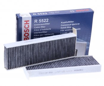 2 159 р. Фильтр воздушный салона PEUGEOT Partner (08-),3008 CITROEN Berlingo (08-) угольный (2шт.) BOSCH BOSCH 1987435522  с доставкой в г. Керчь. Увеличить фотографию 1