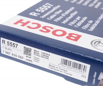 1 299 р. Фильтр воздушный салона TOYOTA Auris (12-),Corolla,Hilux (05-) угольный BOSCH BOSCH 1987435557  с доставкой в г. Керчь. Увеличить фотографию 3